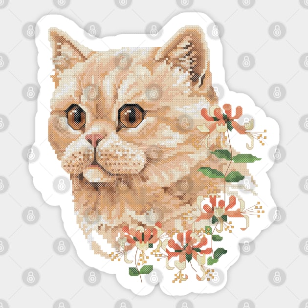 Four Seasons Summer Exotic Shorthair Cat Sticker by inotyler